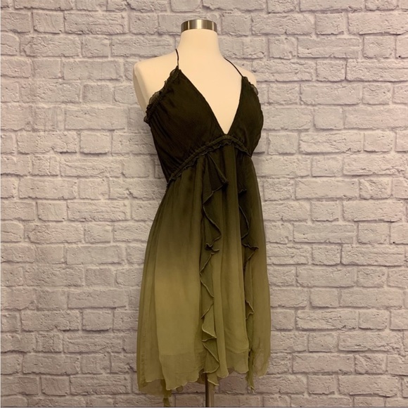 Gypsy 05 Ombré Ruffle Halter Summer Dress NWT, M - Picture 4 of 12